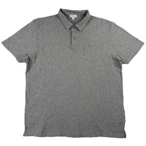Sunspel Riviera Polo Shirt Short Sleeve Gray Cotton Men's XXL